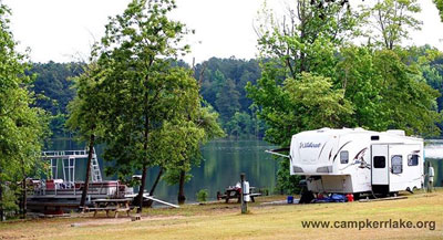 Camping And Recreation Facilities At Camp Kerr Lake